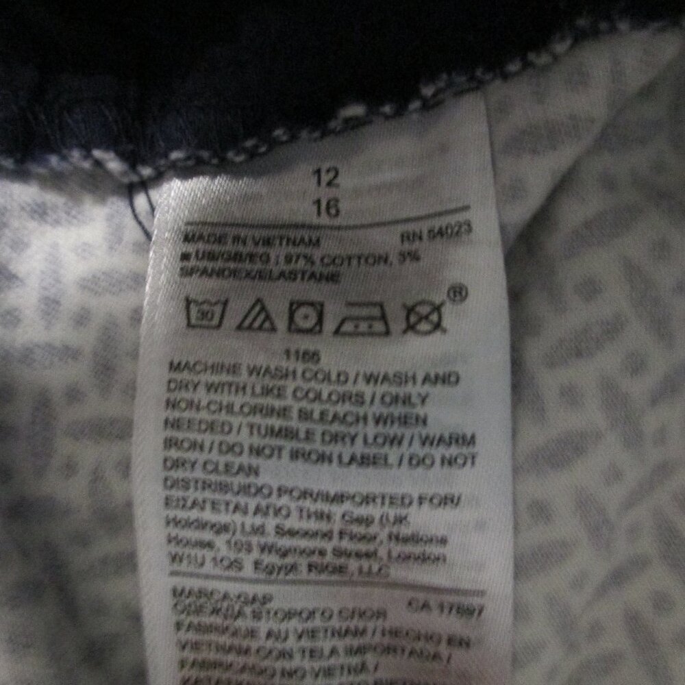 Gap shorts Khakis by Gap, Bermuda navy & white cotton with stretch size 12 - Picture 3 of 10